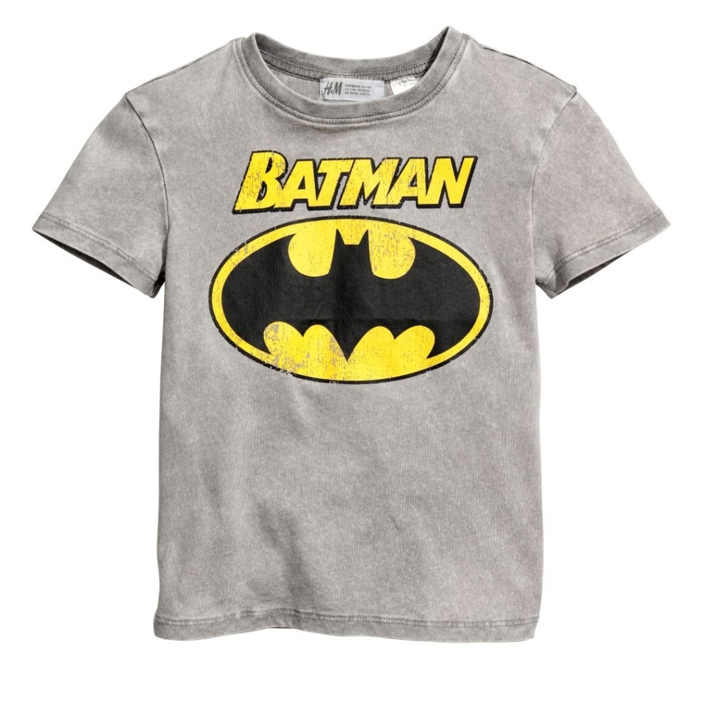 H&M washed grey T-Shirt Batman size US 6   - 8